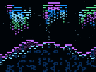 Retro interface, Screensaver screen